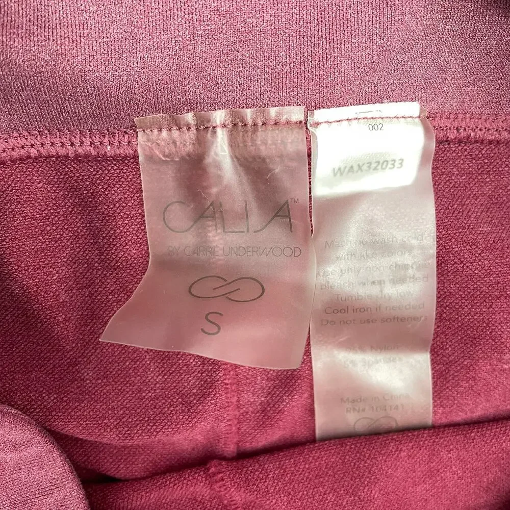 CALIA by CARRIE UNDERWOOD Women's Leggings Size S Mid Rise 7/8 Length Dusty Pink